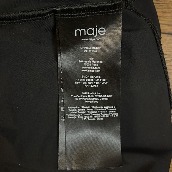 MAJE: Beautiful black bodysuit. Low neckline New with tags. Never worn. FINAL$ - Picture 7 of 8